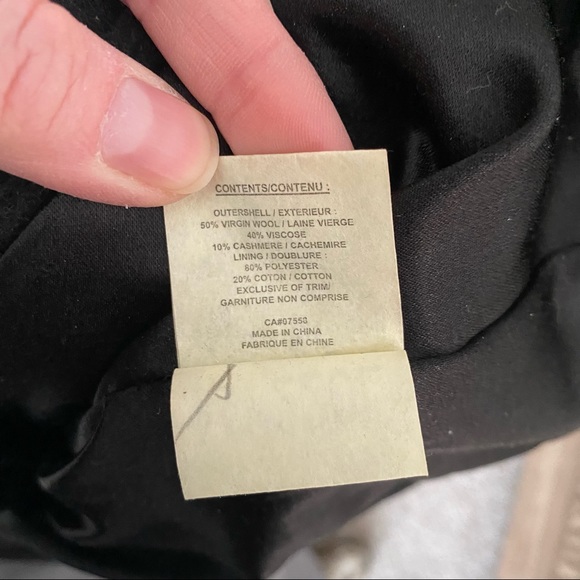 Mexx Black/Grey Wool Coat (Charcoal Color) - Picture 7 of 8